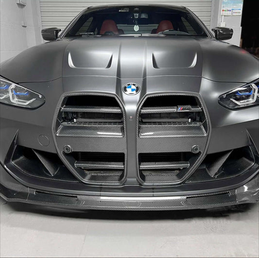 Carbon Fiber Car Parts for BMW M3 M4 G80 G81 G82 G83 sides skirts, front lip, mirror caps, carbon grill and other more by RSI c6