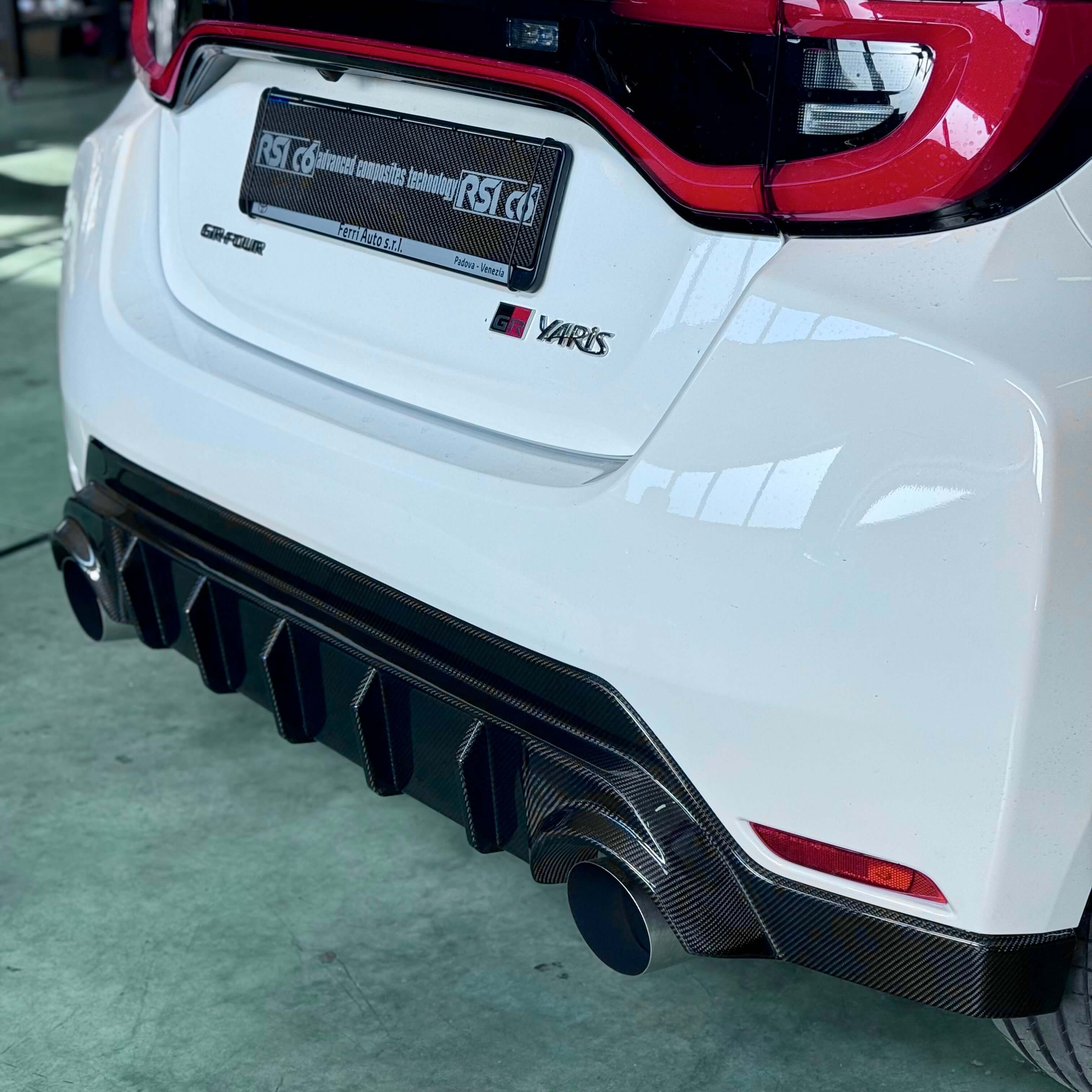 Carbon Fiber Rear diffuser for Toyota GR Yaris mk2 by RSI c6