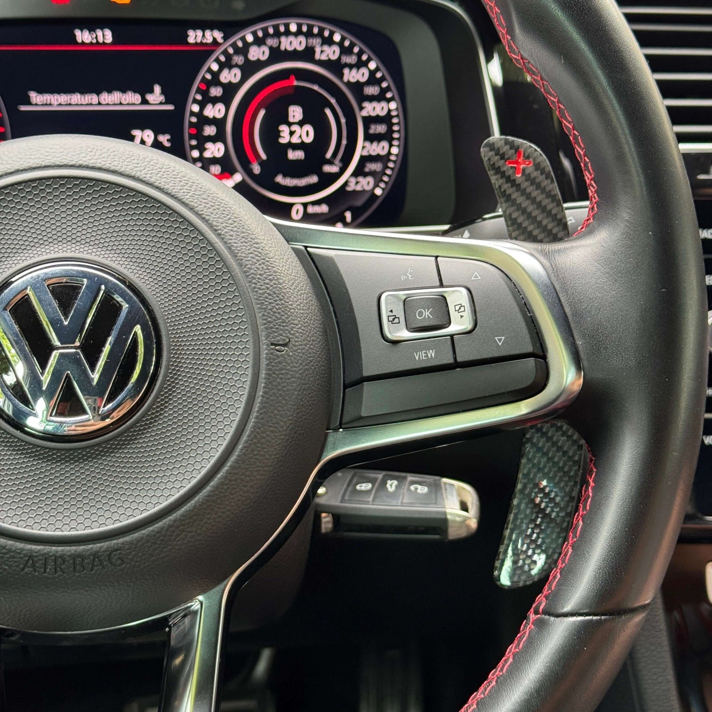 Magnetic Paddle Shift in Carbon Fiber/Forged Carbon for VOLKSWAGEN GOLF 7 / 7.5 by RSI c6