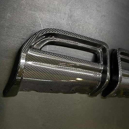 Rear Diffuser Cover in Carbon Fiber - MINI F55 / F56 / F57 JCW PRO Bumper - RSI c6