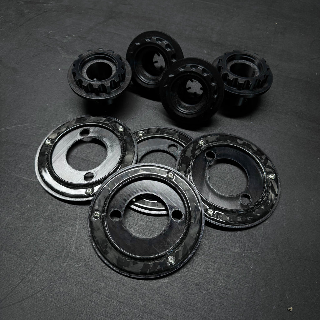 Centerlock with forged carbon crown for MINI GP3 Wheels by RSI c6