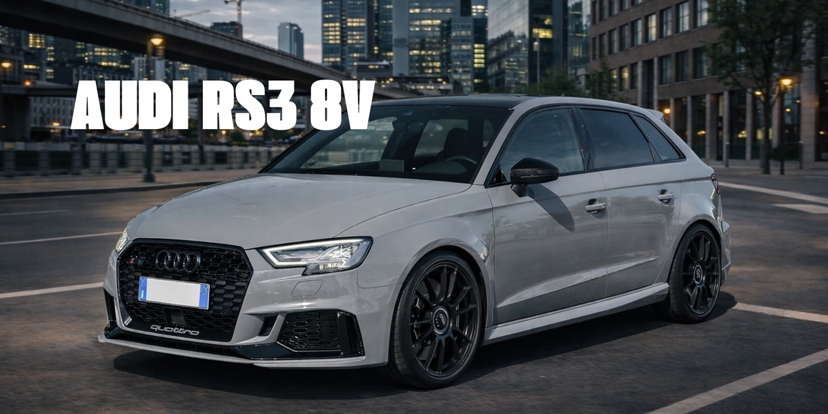 AUDI RS3 8V with carbon body kit: fender, sides skirts, ducktail, spoiler, diffuser, mirror caps