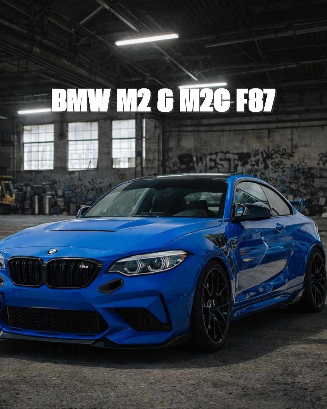 BMW M2 M2 Competition F87 with forged carbon body kit: fender, sides skirts, ducktail, spoiler, diffuser, mirror caps