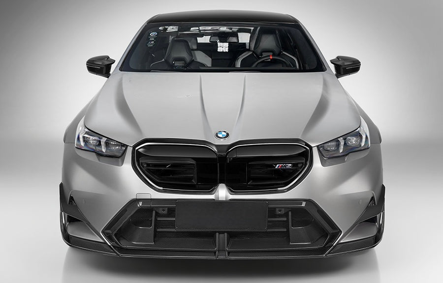 Carbon fiber body kit for BMW M5 G90/G99 series: steering wheel, magnetic paddle shifter, mirror caps, front lip, sides skirts, grill and other more