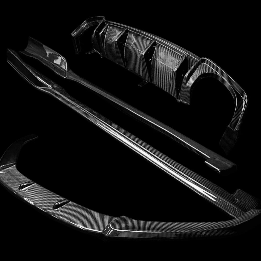 Body Kit in Carbon Side Skirt, Front Lip & Diffusor - AUDI TT/TTS/TT RS Pre FL - RSI c6