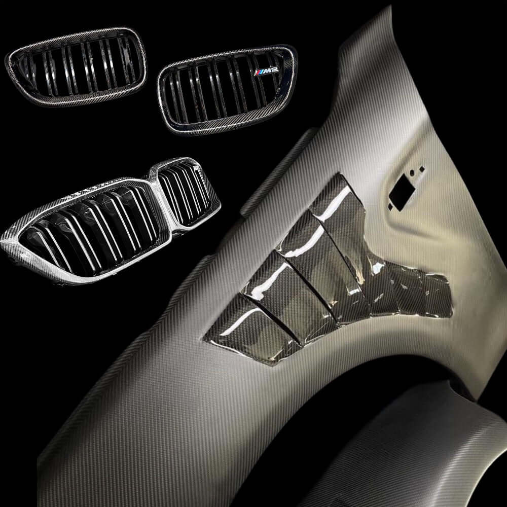 Body Kit Fender Vented and Carbon Grill Kidney in Carbon for BMW F87 M2 & M2C by RSI c6 with 15% off