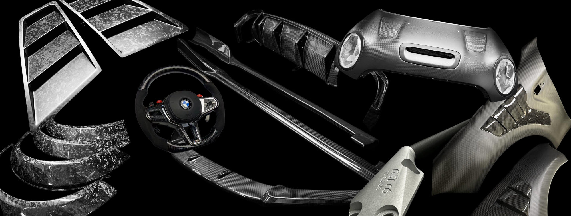 Carbon fiber car parts upgrades by RSI c6 for BMW AUDI TOYOTA VOLKSWAGEN PORSCHE MINI MCLAREN OPEL VAUXHALL