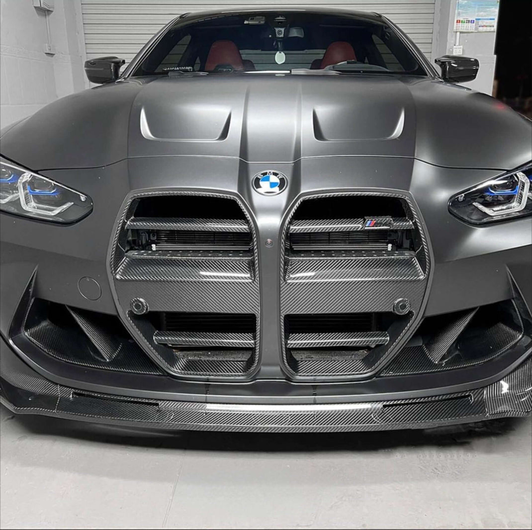 Carbon Fiber Car Parts for BMW M3 M4 G80 G81 G82 G83 sides skirts, front lip, mirror caps, carbon grill and other more by RSI c6