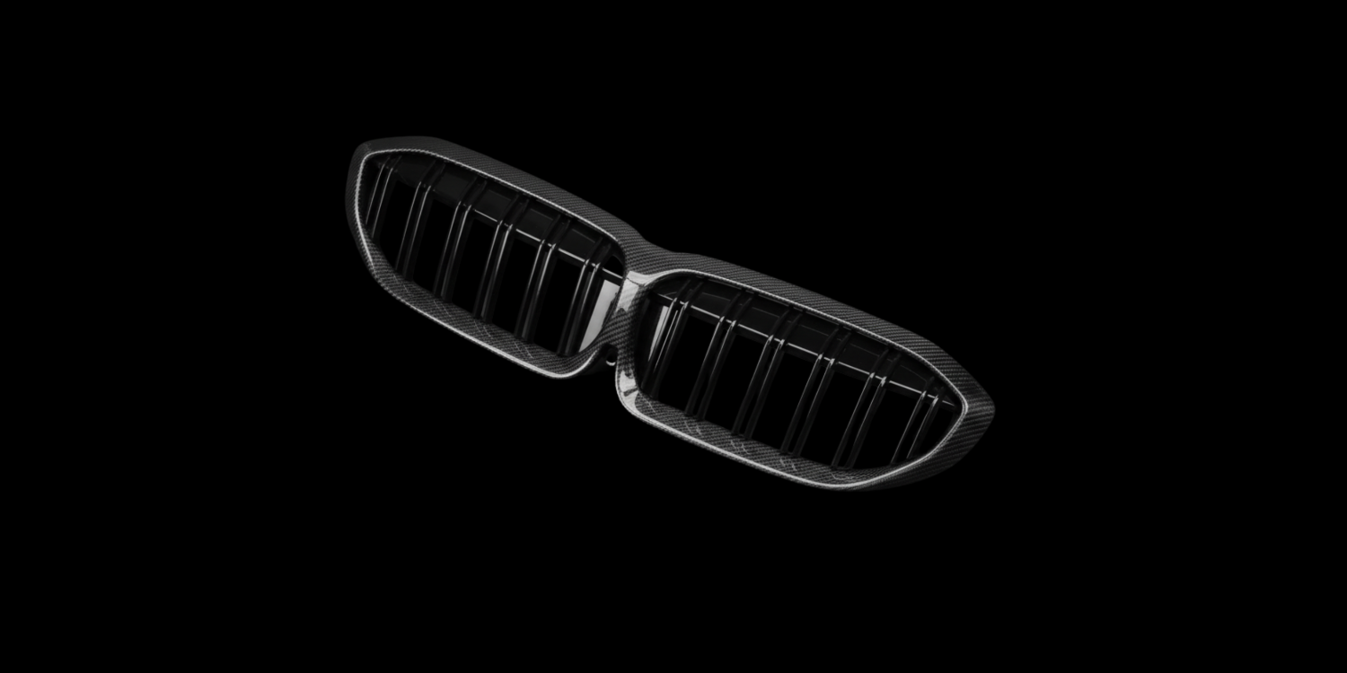 Carbon fiber exterior car parts handcrafted in Italy with precision fitment