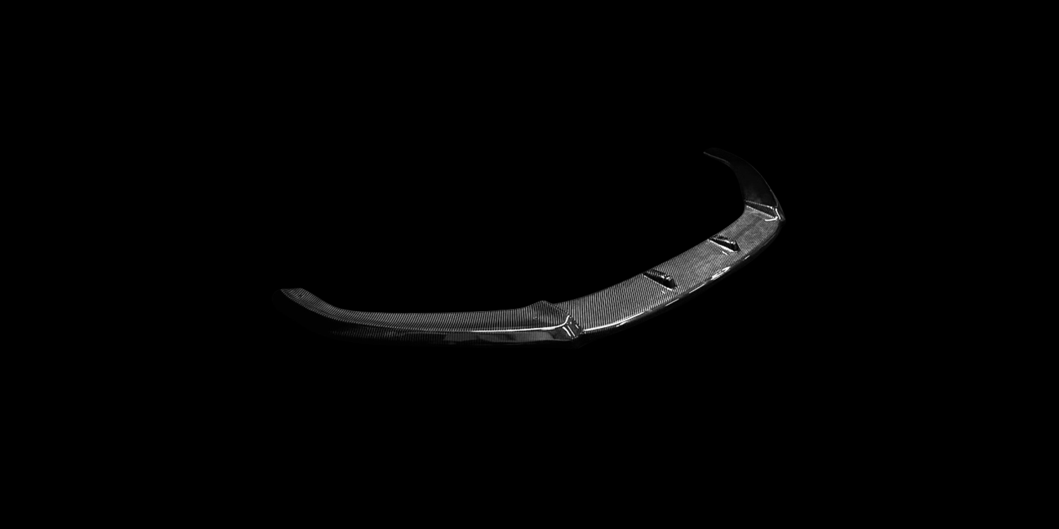 Carbon fiber front lip and splitter made in Italy for improved aerodynamics