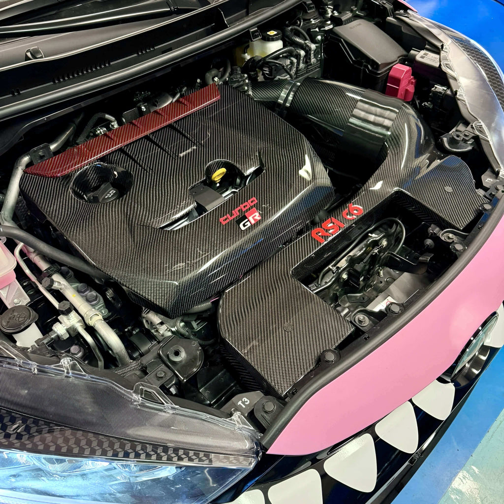Intake, Engine Cover, Canard & Strut Bar Carbon Fiber Starter Pack - Toyota GR Yaris - RSI c6