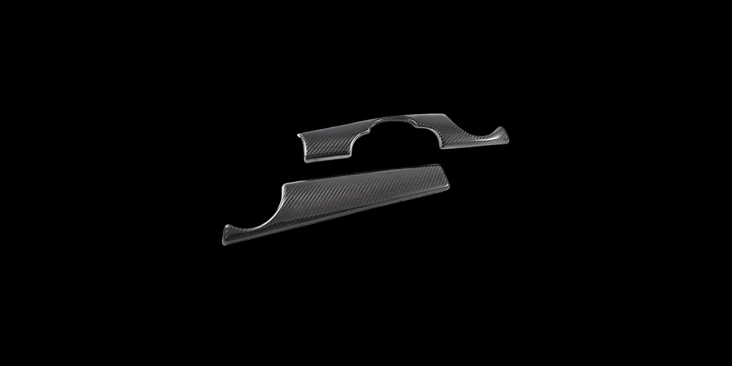 Carbon fiber interior car parts handcrafted in Italy with premium finish