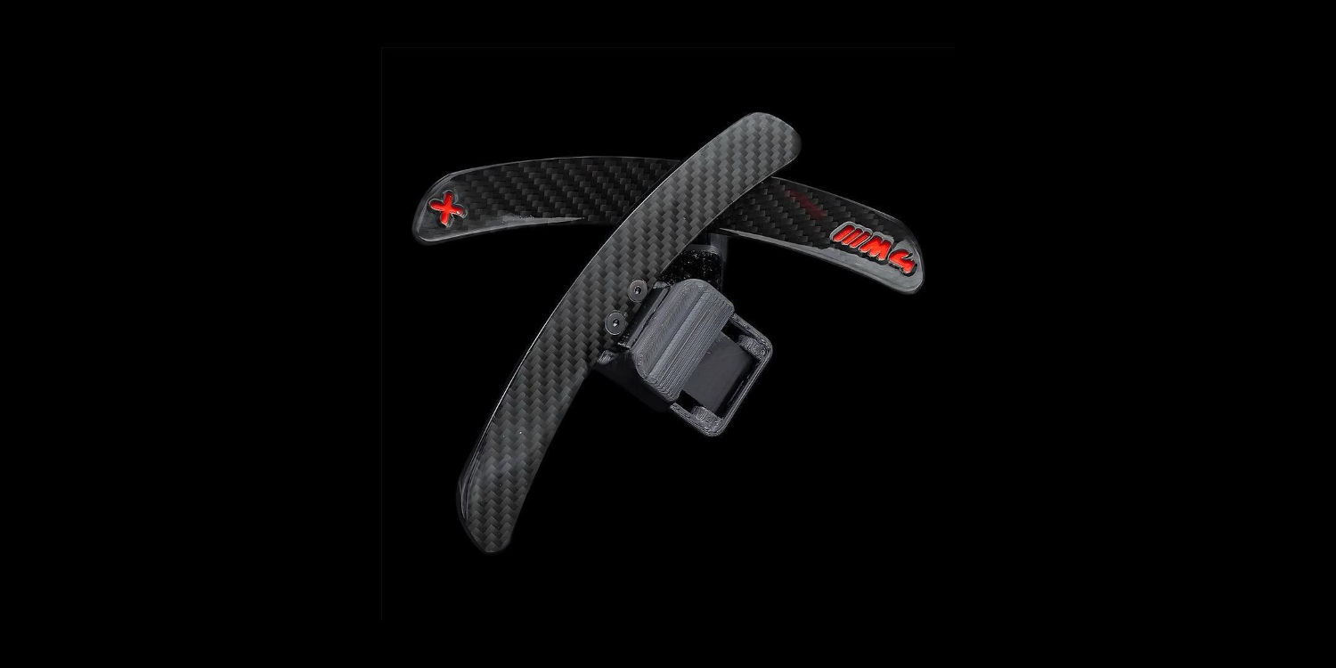 Carbon fiber magnetic paddle shifters handcrafted in Italy for precise and responsive gear shifting by RSI c6