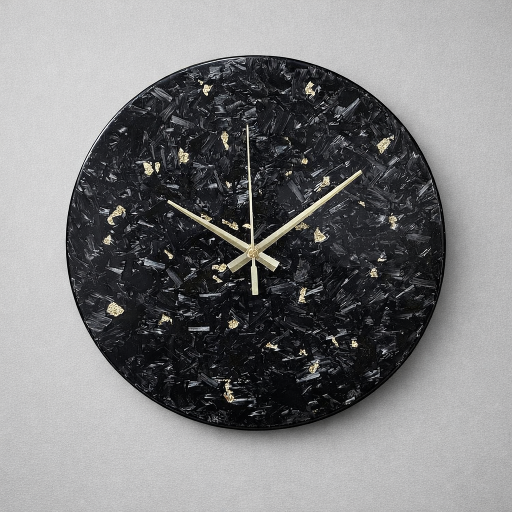 Carbon Fiber Wall or Table Clock - Premium Handcrafted Timepiece