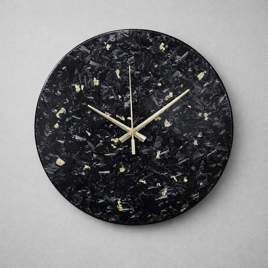 Carbon Fiber Wall or Table Clock - Premium Handcrafted Timepiece