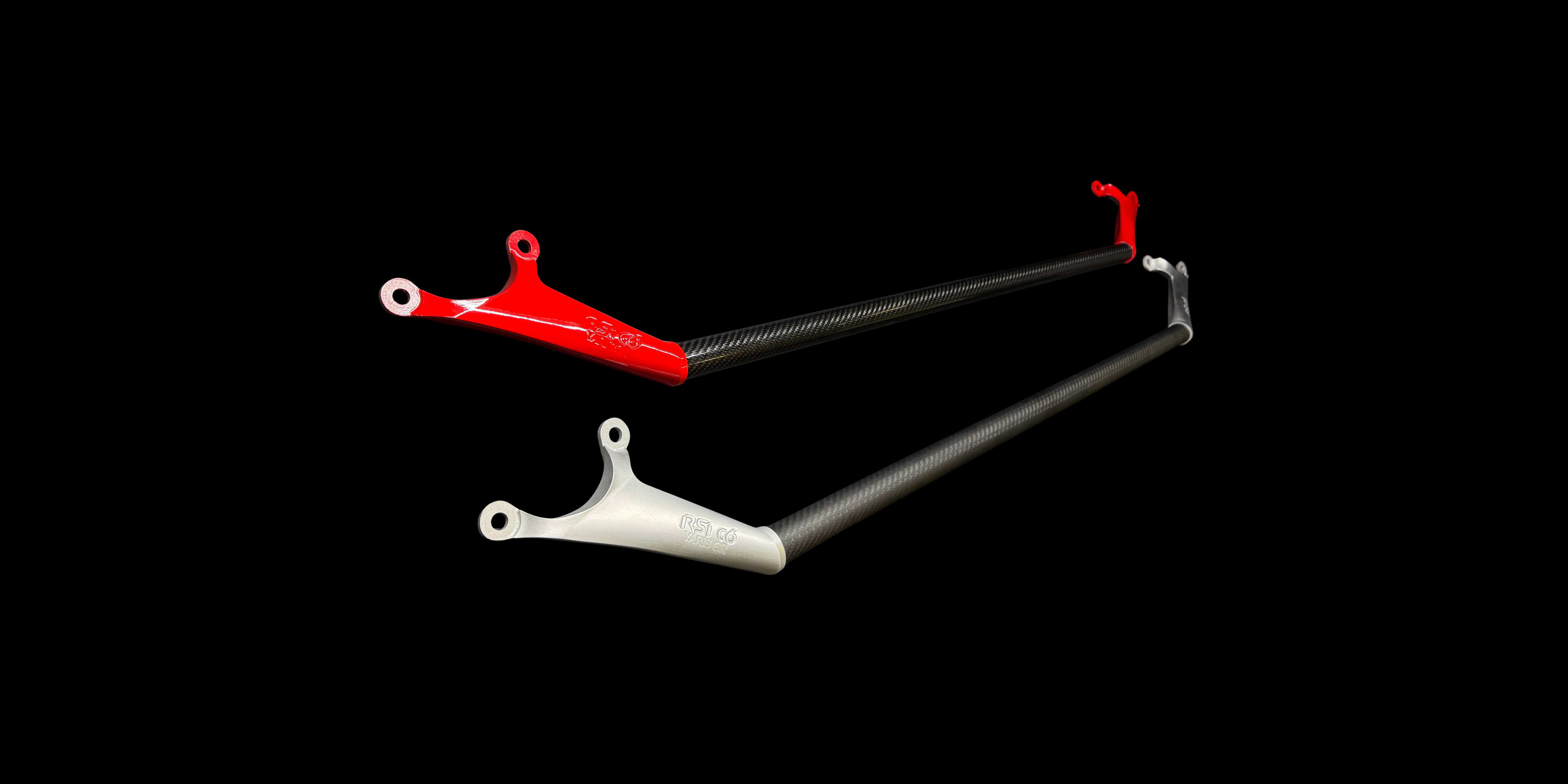 Carbon fiber strut bar made in Italy to improve chassis stiffness