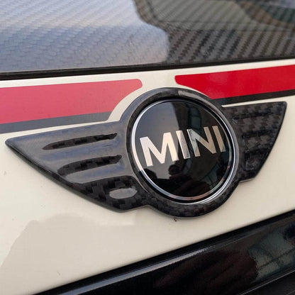 Genuine Mini Cooper Gloss Black Front & Rear Badge Emblem - Fits R56, F56, R53 & Many Models