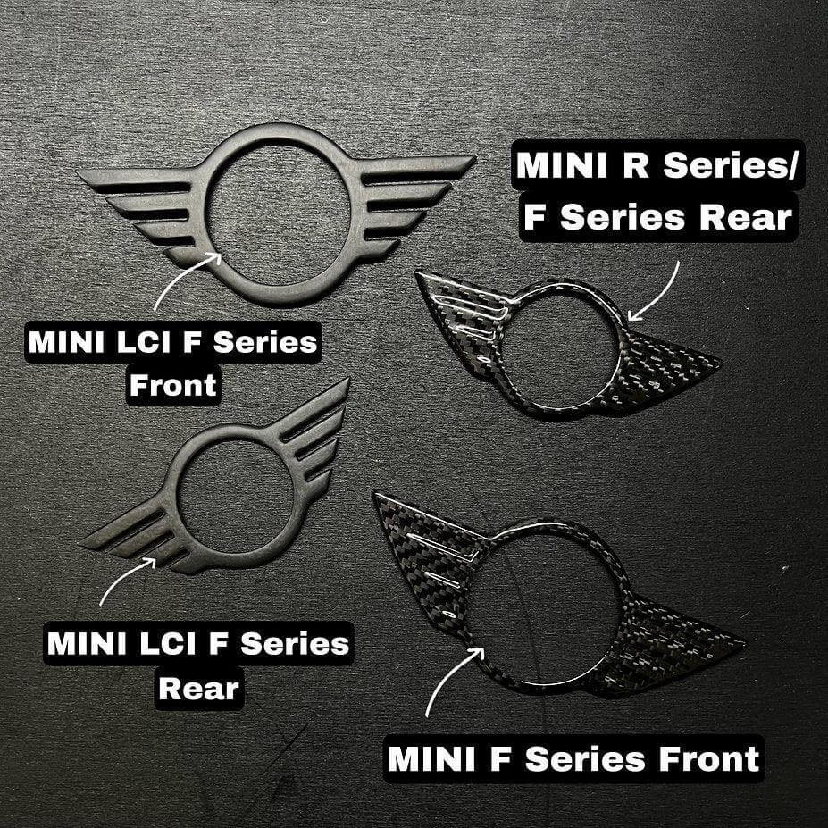 Cover Emblem Logo Badge MINI in Forged Carbon - MINI R Series & F Series - RSI c6
