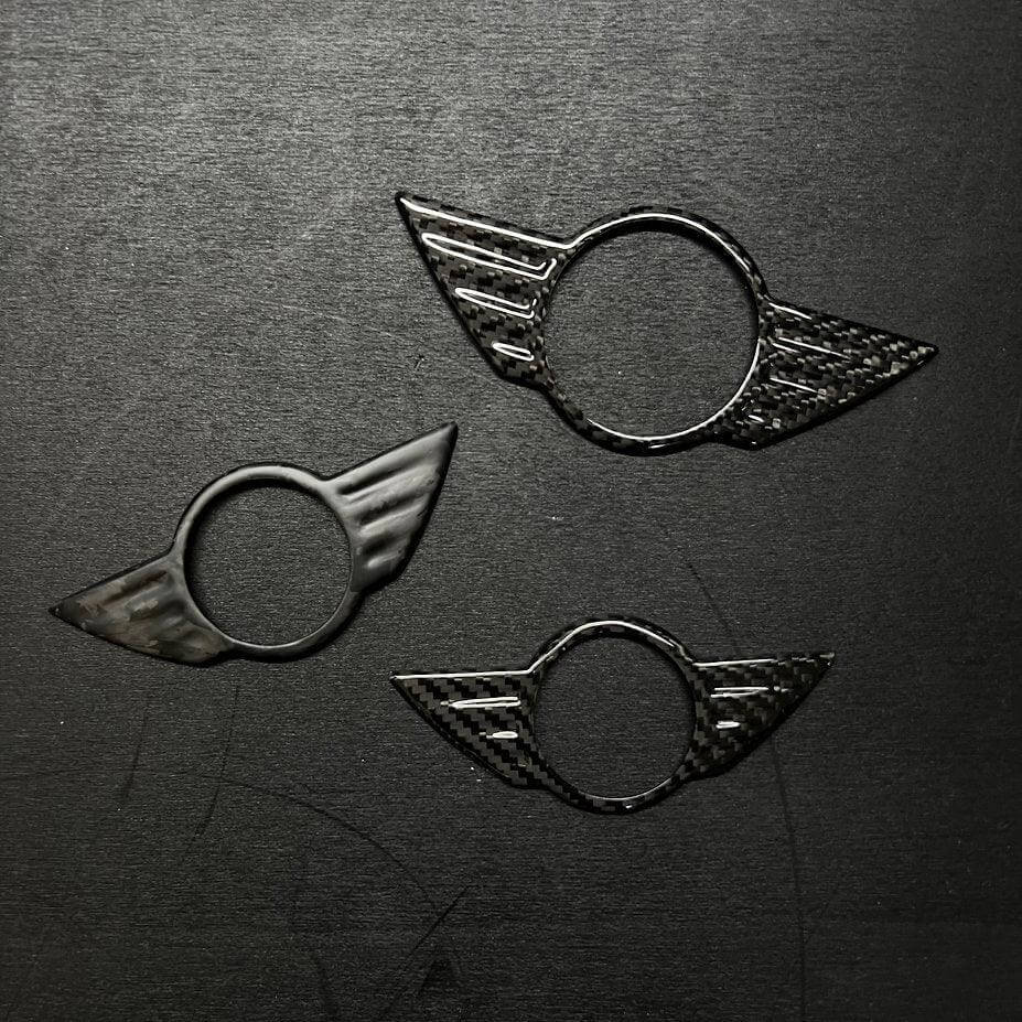 Cover Emblem Logo Badge MINI in Forged Carbon - MINI R Series & F Series - RSI c6