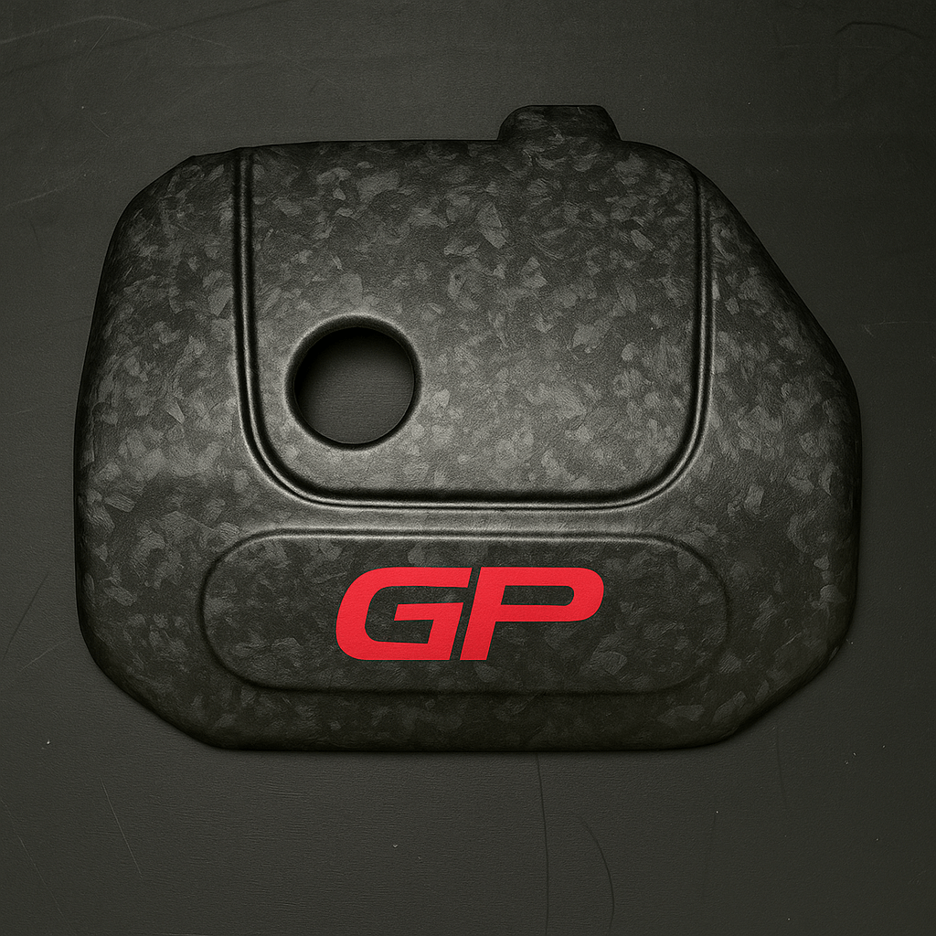Engine Cover in Forged Carbon for MINI JCW LCI F54 / F55 / F56 / F57 / F60 / GP3 by RSI c6 with GP logo