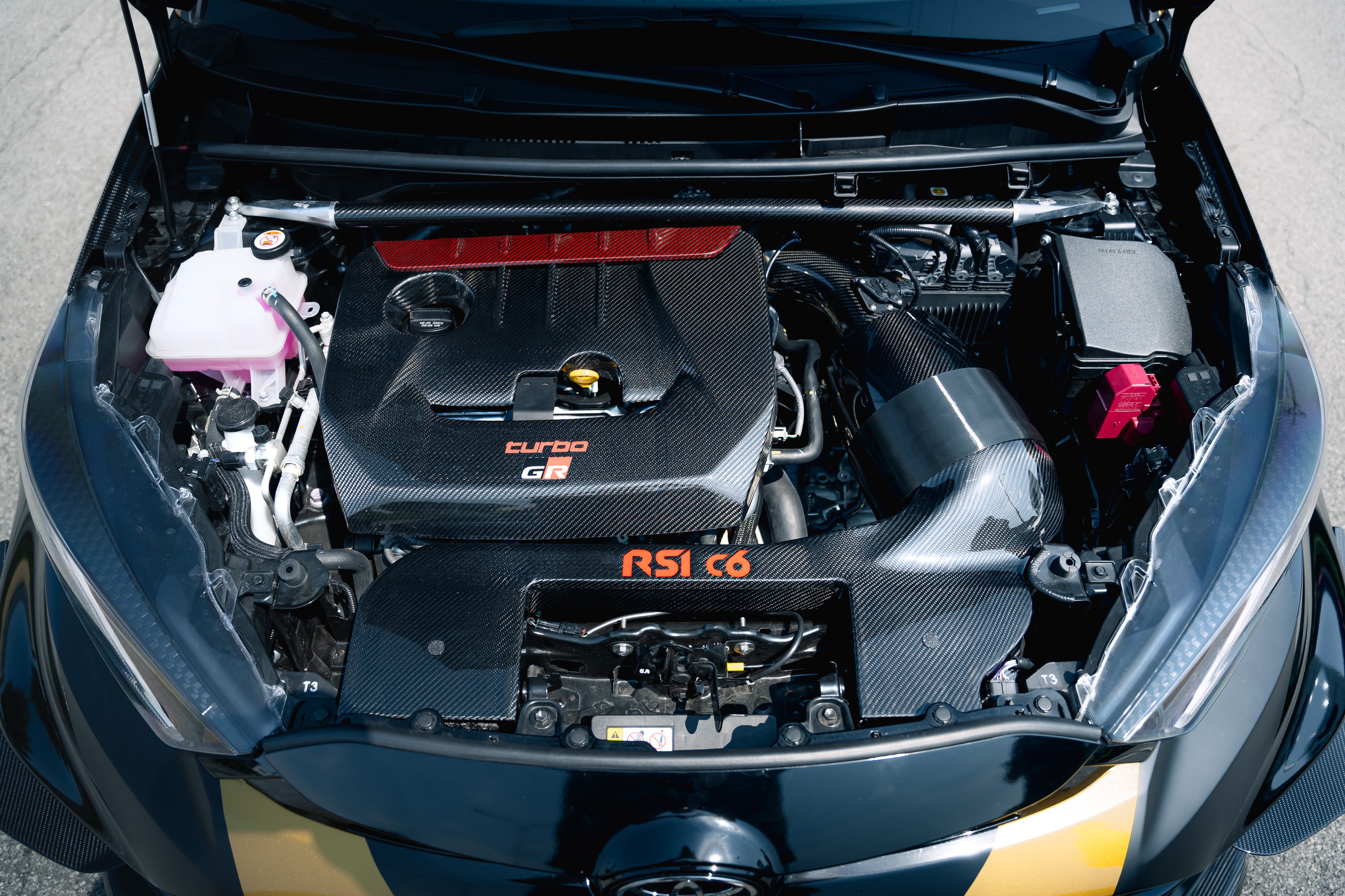 Intake, Engine Cover, Canard & Strut Bar Carbon Fiber Starter Pack for Toyota GR Yaris by RSI c6