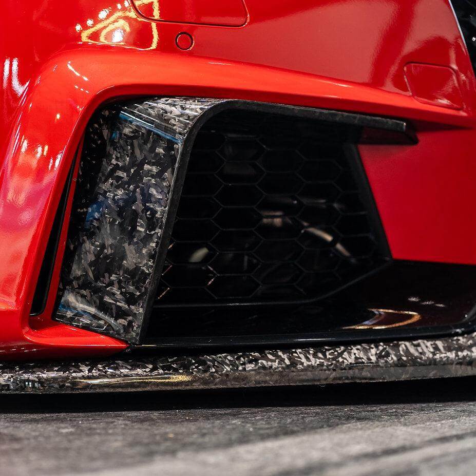 Front Bumper Fins Canards Splitter in Forged Carbon - AUDI TT RS Pre FL - RSI c6