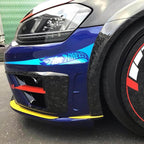 Front Bumper Fins Canards Splitter in Forged Carbon Fiber - VW GOLF 7 R or GTI/GTD - RSI c6