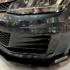 Front Bumper Fins Canards Splitter in Forged Carbon Fiber - VW GOLF 7 R or GTI/GTD - RSI c6