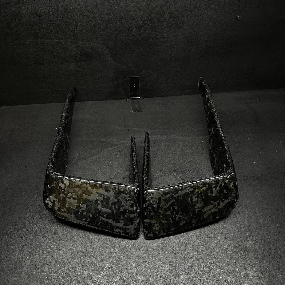 Front Bumper Fins Canards Splitter in Forged Carbon Fiber - VW GOLF 7 R or GTI/GTD - RSI c6