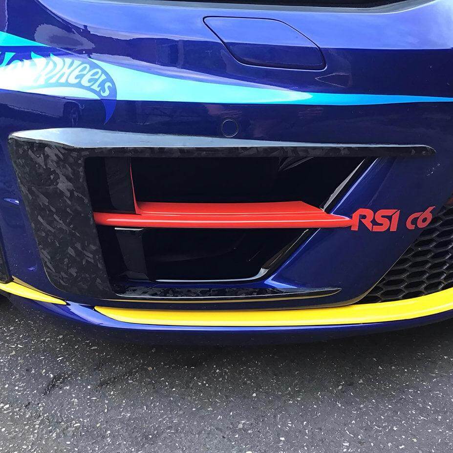 Front Bumper Fins Canards Splitter in Forged Carbon Fiber - VW GOLF 7 R or GTI/GTD - RSI c6