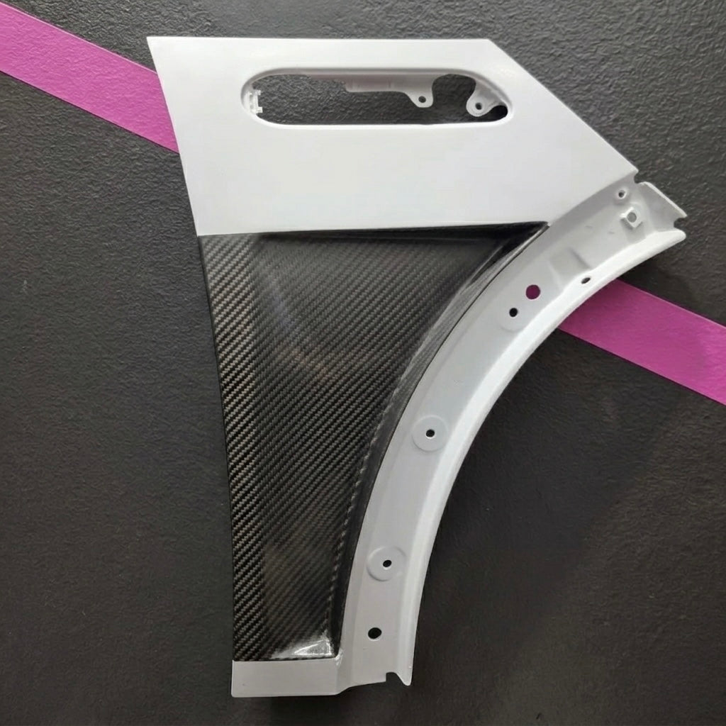 Parafanghi anteriori ventilati in fibra di carbonio - MINI R50 / R52 / R53