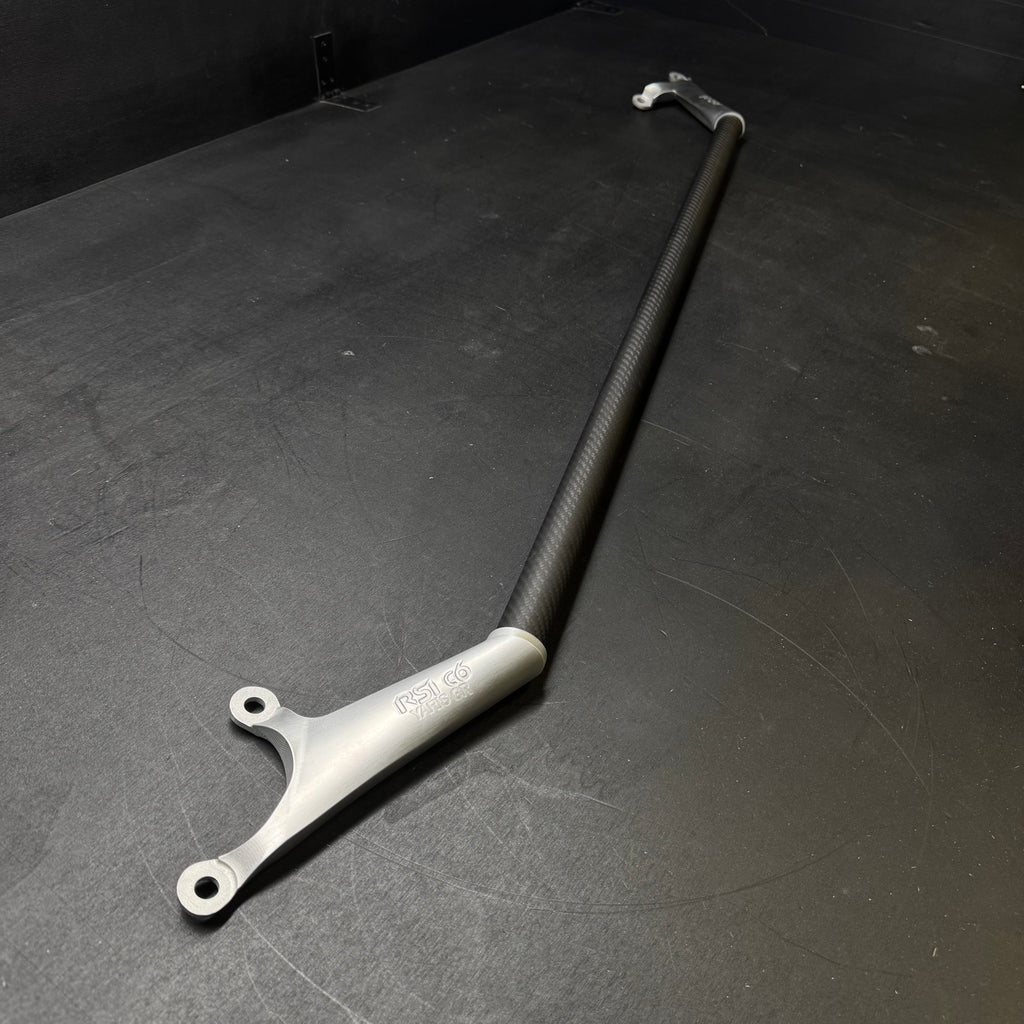 Front Strut Bar in Matt Carbon Fiber and alluminium for Toyota GR Yaris mk2 by RSI c6