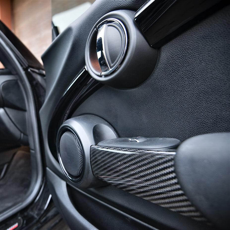 Carbon Effect Comfort Door Handles & Gas Cap Set For MINI Cooper S F56 F57 – US STOCK