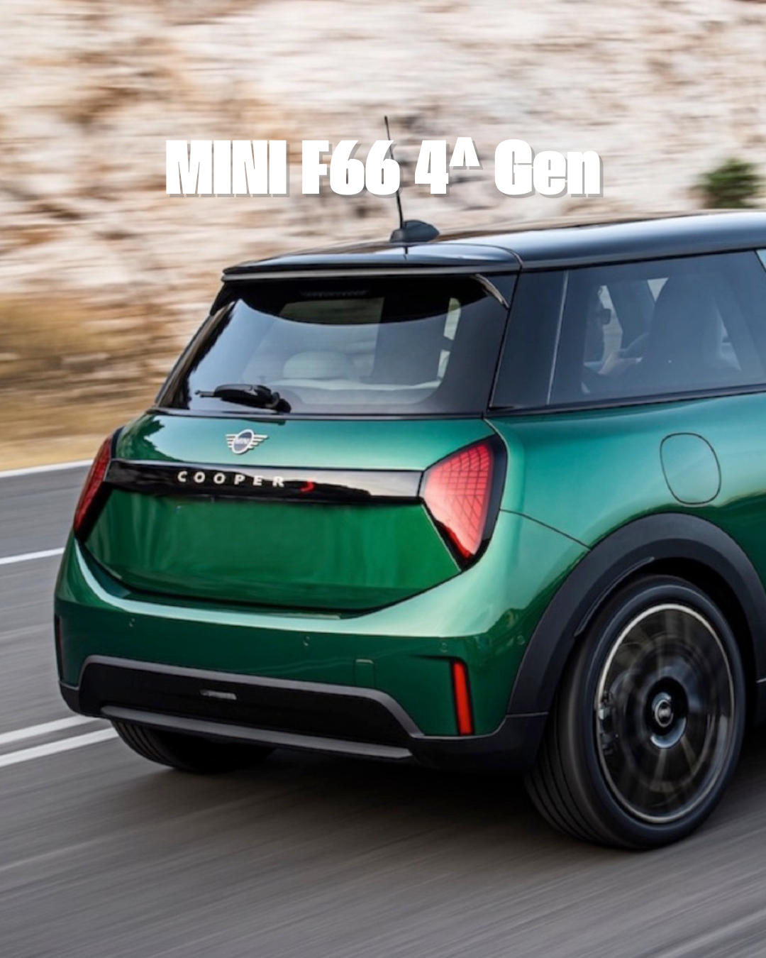 MINI F66 with forged carbon fiber body kit: fender, sides skirts, ducktail, spoiler, diffuser, mirror caps