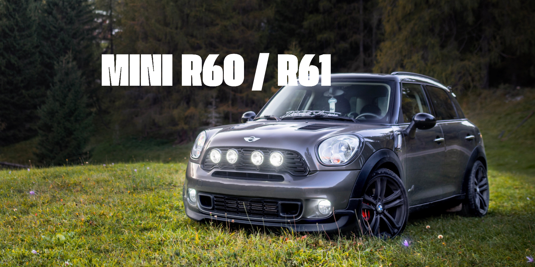MINI R60 Countryman R61 Paceman with forged carbon fiber body kit: fender, sides skirts, ducktail, spoiler, diffuser, mirror caps