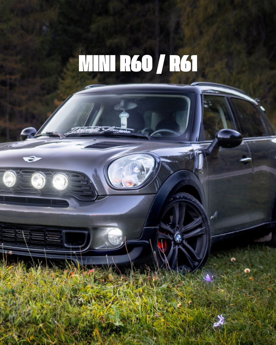 MINI R60 Countryman R61 Paceman with forged carbon fiber body kit: fender, sides skirts, ducktail, spoiler, diffuser, mirror caps