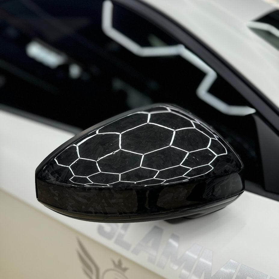 Side Mirror Caps in Forged Carbon Fiber - AUDI TT / TTS / TT RS 8S Mk3 - RSI c6