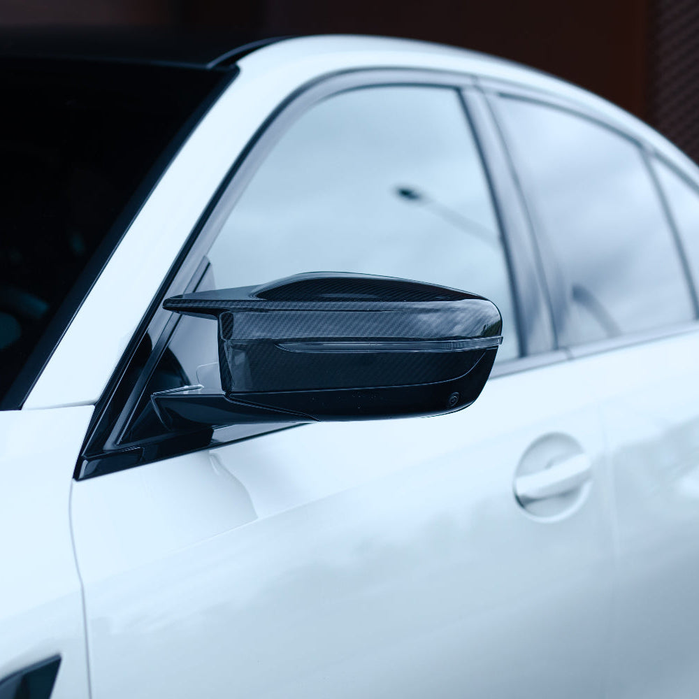 Side Mirror Caps in Carbon Fiber for BMW M3 G80 G81/M4 G82 G83 by