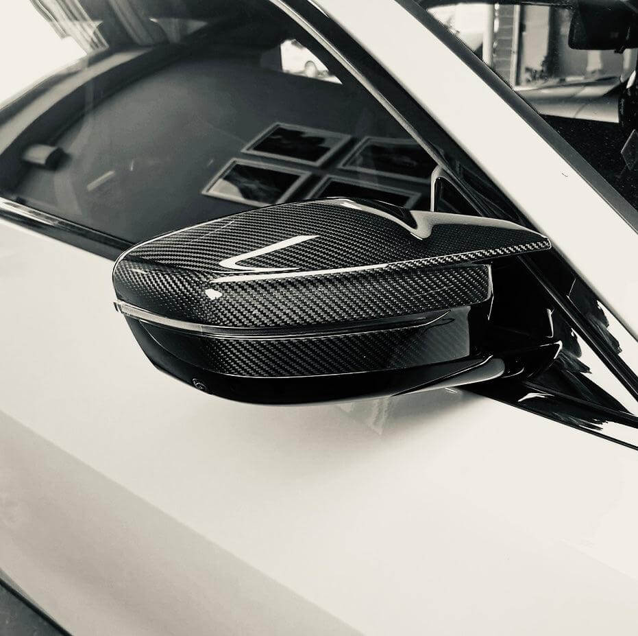 Side Mirror Caps in Carbon Fiber - BMW M3 G80 G81/M4 G82 G83 - RSI c6
