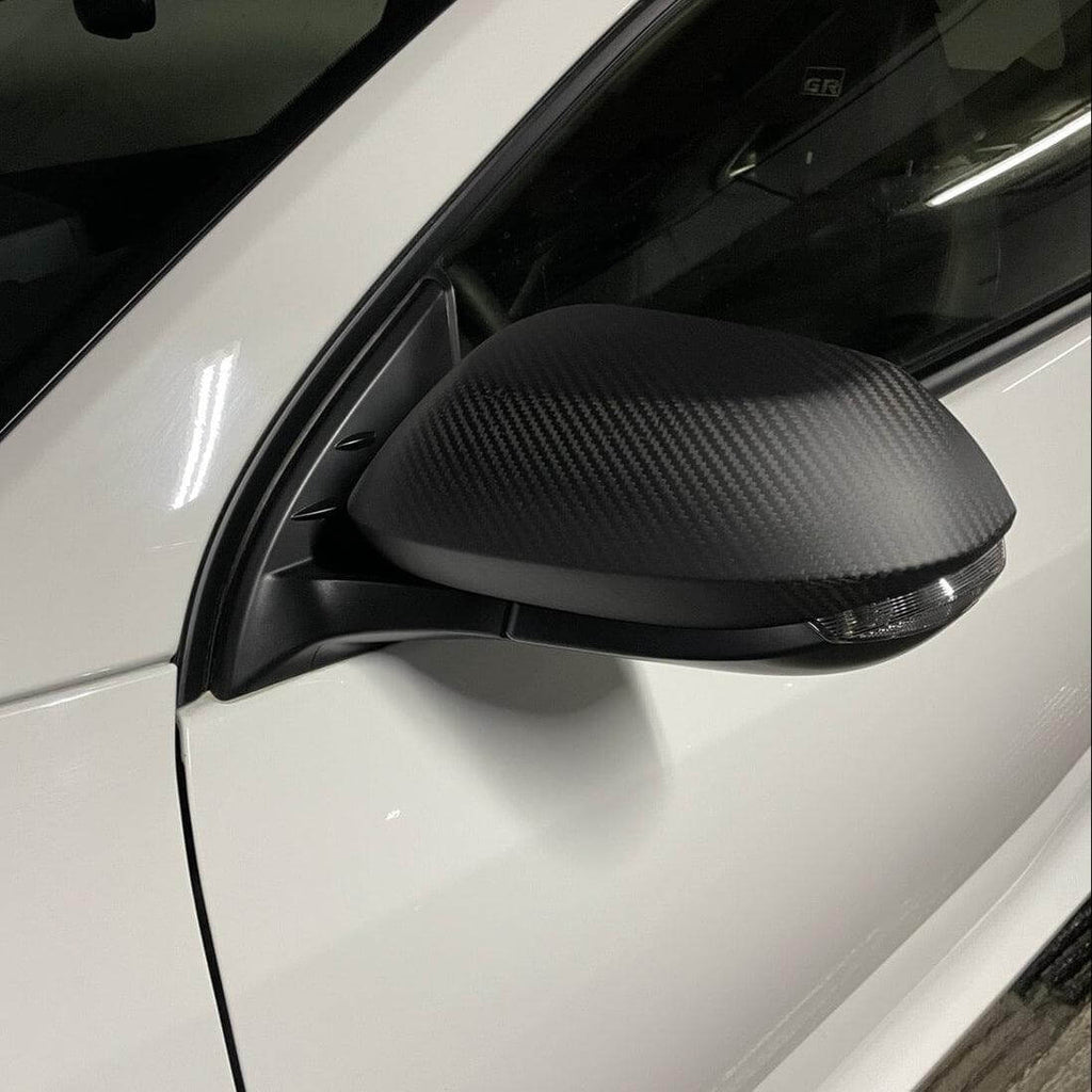 Side Mirror Caps in Matt Carbon Fiber for Toyota GR Yaris mk1 & mk2 by RSI c6