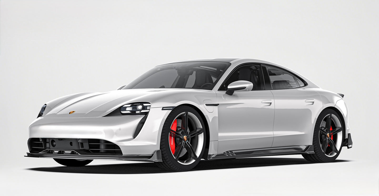 Carbon fiber parts for Porsche Taycan 2019–2024 by RSI c6 – handmade in Italy