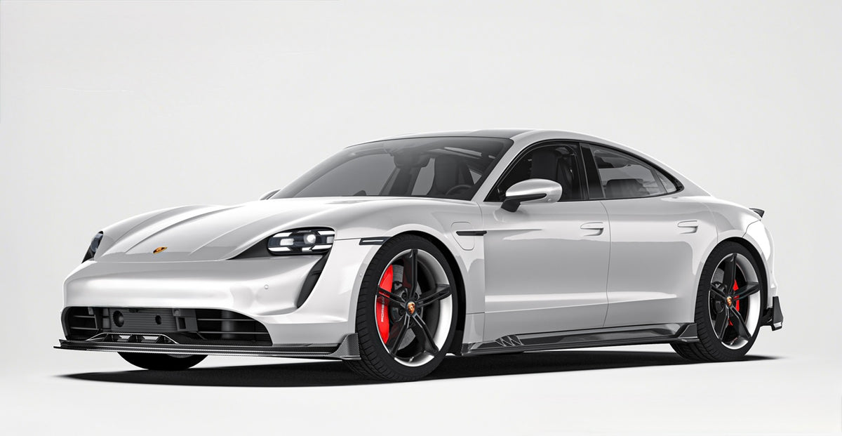 Carbon fiber parts for Porsche Taycan 2019–2024 by RSI c6 – handmade in Italy