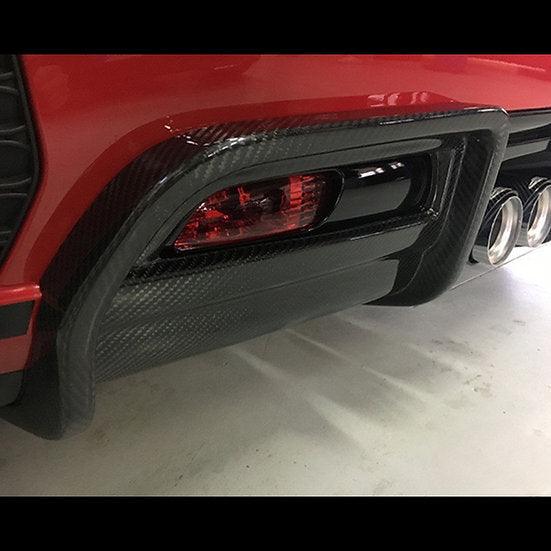 Rear Diffuser Cover in Carbon Fiber - MINI F55 / F56 / F57 JCW PRO Bumper - RSI c6