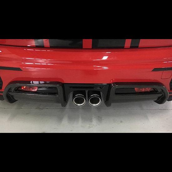 Rear Diffuser Cover in Carbon Fiber - MINI F55 / F56 / F57 JCW PRO Bumper - RSI c6