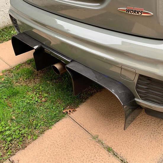 Rear Extractor Diffuser "CHALLENGE" in Carbon Fiber - MINI F55 / F56 / F57 - RSI c6