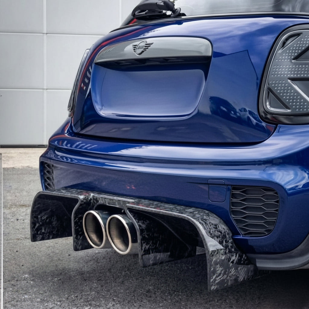 Rear Extractor Diffuser "CHALLENGE" in Forged Carbon for MINI F55 / F56 / F57 by RSI c6
