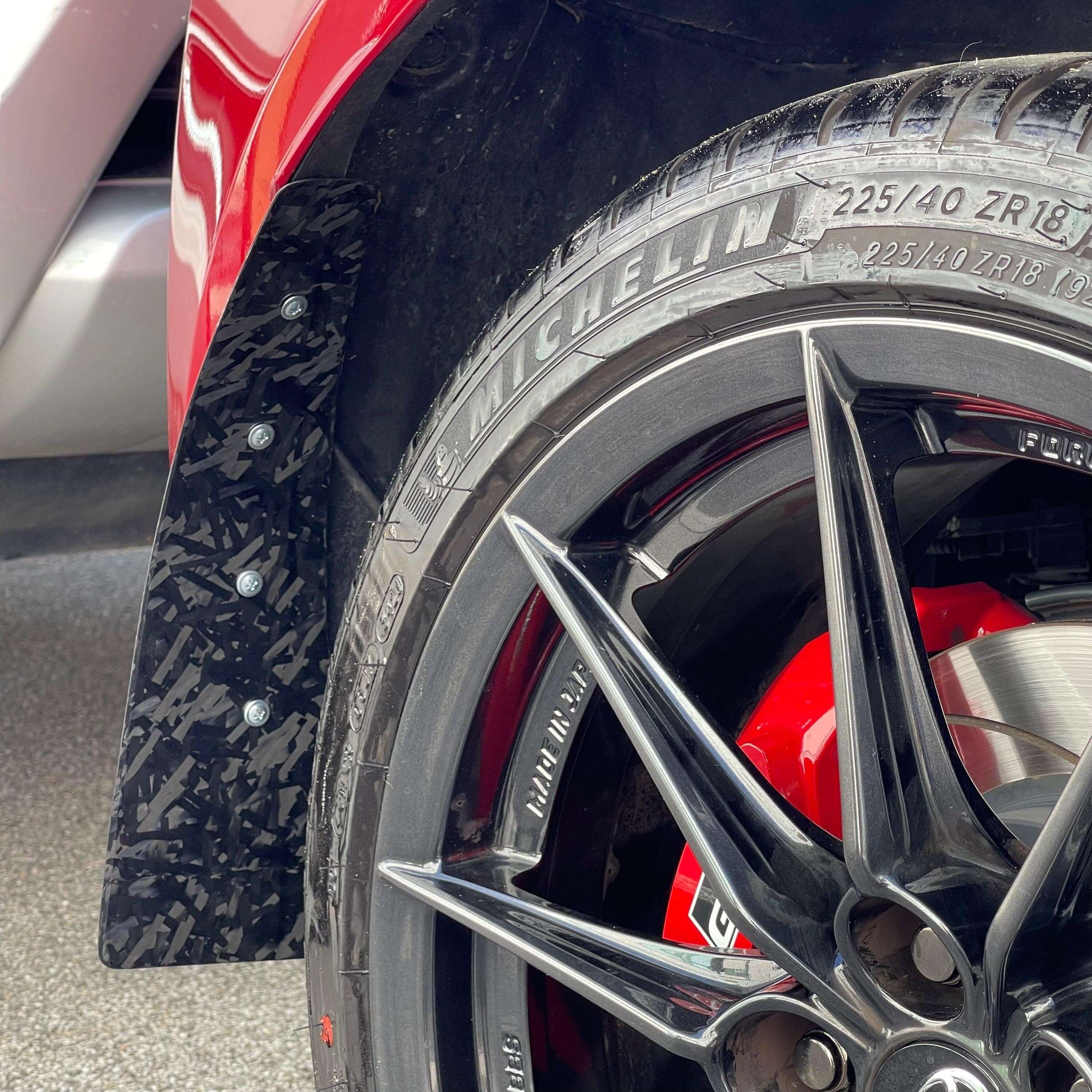 Rear Mud Flaps in Forged Carbon Fiber - Toyota GR Yaris - RSI c6