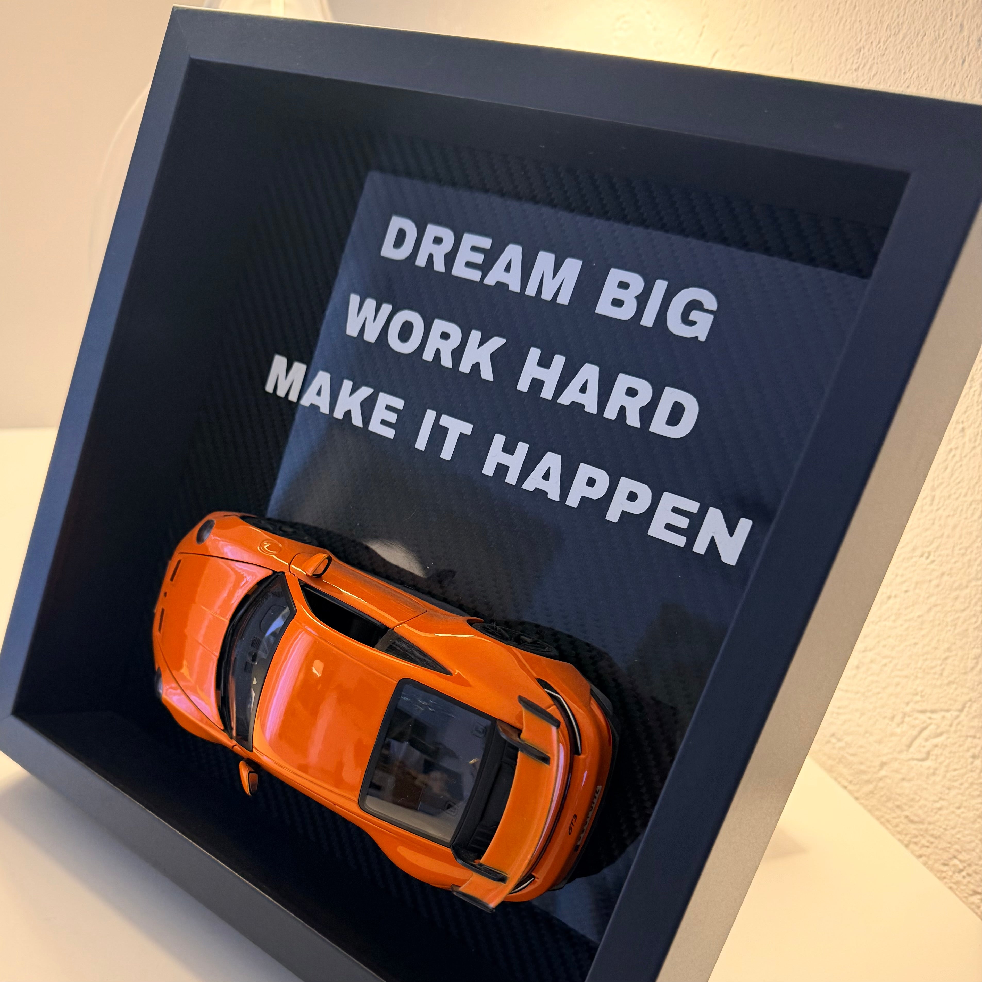 Premium Carbon Fiber Desk Display – “Dream Big Edition”