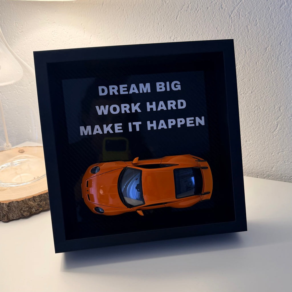 Premium Carbon Fiber Desk Display – “Dream Big Edition”