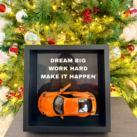 Premium Carbon Fiber Desk Display – “Dream Big Edition”